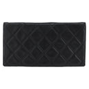 CHANEL Pouch Lamb Skin Black Gold CC Auth BA10701-2
