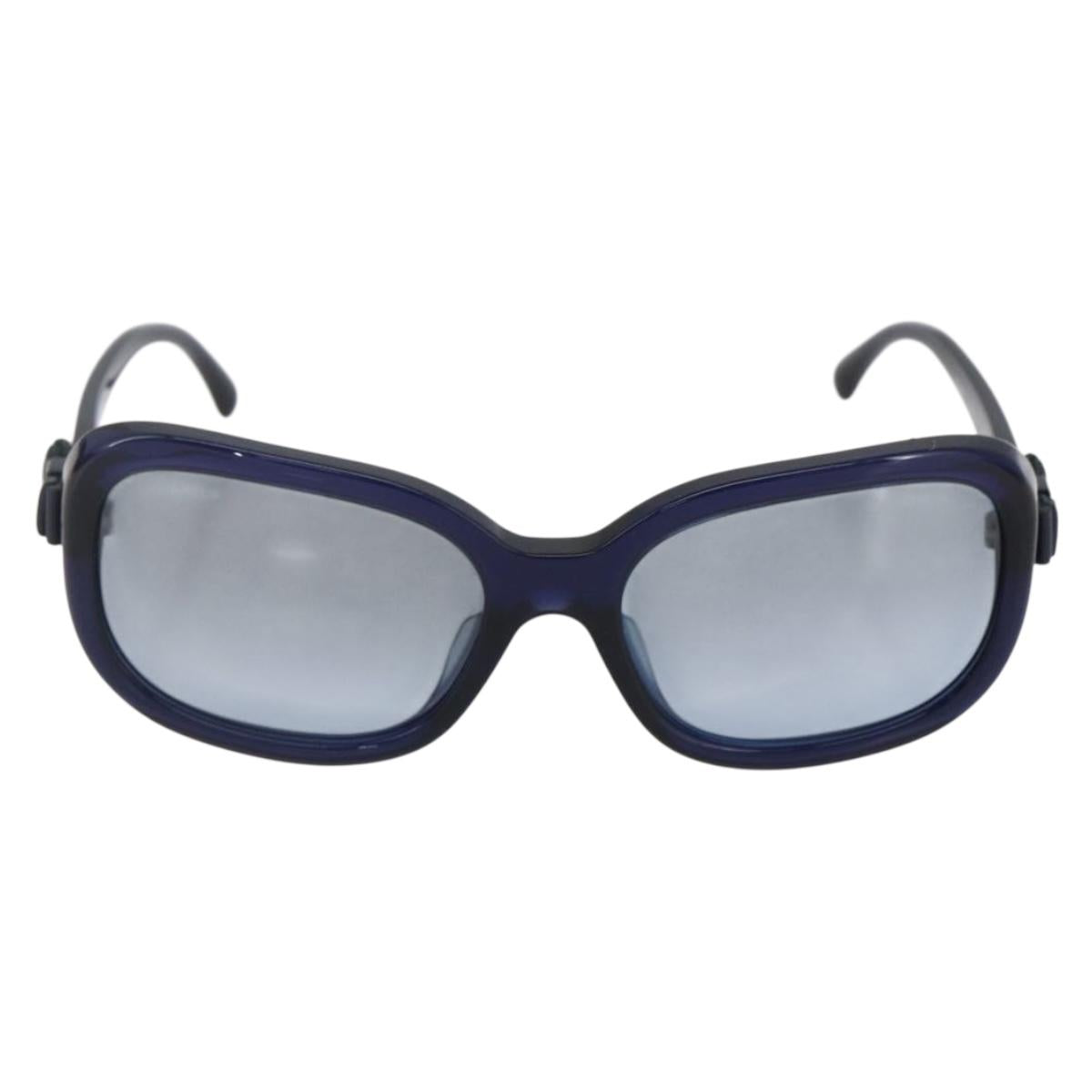 CHANEL Sunglasses Plastic Blue CC Auth display picture 1