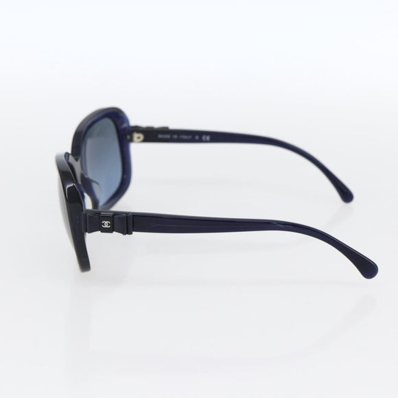 CHANEL Sunglasses plastic Blue CC Auth BA10702