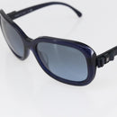 CHANEL Sunglasses plastic Blue CC Auth BA10702-7
