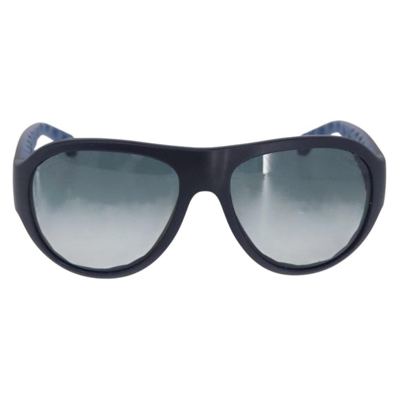 CHANEL Sunglasses plastic Blue CC Auth BA10703
