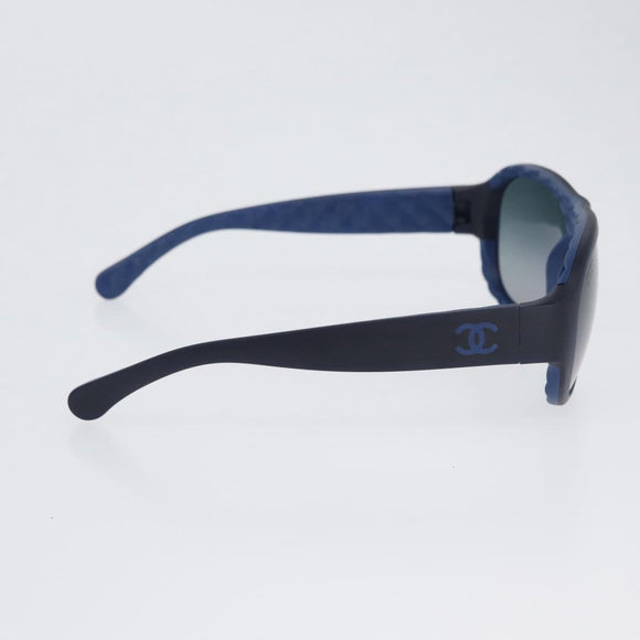 CHANEL Sunglasses plastic Blue CC Auth BA10703