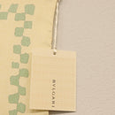 BVLGARI Hand Motif Scarf Silk ""Davide Pizzigoni"" Beige Auth BA10717V-14