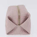 Salvatore Ferragamo Gancini Pouch Leather Pink Gold Auth BA10720V-4
