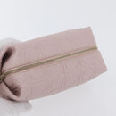 Salvatore Ferragamo Gancini Pouch Leather Pink Gold Auth BA10720V-6
