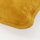 Miu Miu With Tricks Hand Bag Suede Yellow Gold Auth BA10723SM-15