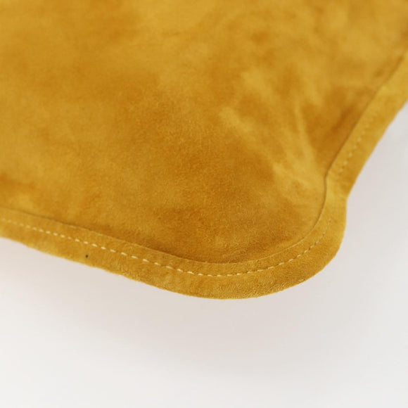 Miu Miu With Tricks Hand Bag Suede Yellow Gold Auth BA10723SM