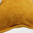Miu Miu With Tricks Hand Bag Suede Yellow Gold Auth BA10723SM-18