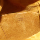 Miu Miu With Tricks Hand Bag Suede Yellow Gold Auth BA10723SM-11