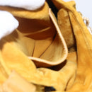 Miu Miu With Tricks Hand Bag Suede Yellow Gold Auth BA10723SM-21