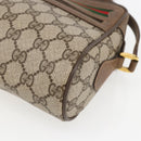 GUCCI GG Supreme Web Sherry Line Bag PVC Beige Gold 56 02 087 Auth BA10727-14