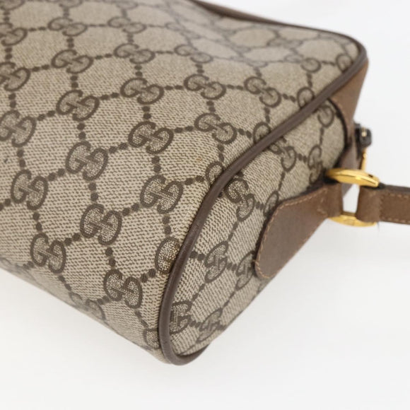 GUCCI GG Supreme Web Sherry Line Bag PVC Beige Gold 56 02 087 Auth BA10727