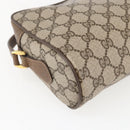 GUCCI GG Supreme Web Sherry Line Bag PVC Beige Gold 56 02 087 Auth BA10727-17