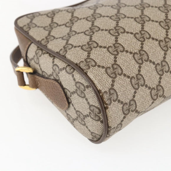 GUCCI GG Supreme Web Sherry Line Bag PVC Beige Gold 56 02 087 Auth BA10727