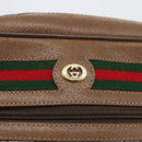 GUCCI GG Supreme Web Sherry Line Bag PVC Beige Gold 56 02 087 Auth BA10727-18