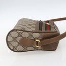 GUCCI GG Supreme Web Sherry Line Bag PVC Beige Gold 56 02 087 Auth BA10727-4