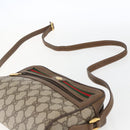 GUCCI GG Supreme Web Sherry Line Bag PVC Beige Gold 56 02 087 Auth BA10727-8