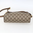GUCCI GG Supreme Web Sherry Line Bag PVC Beige Gold 56 02 087 Auth BA10727-5