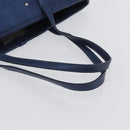 Jimmy Choo Tote Bag Leather Blue Silver Auth BA10728-7