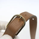 Christian Dior Honeycomb Canvas Schoudertas PVC Zwart Goud Auth BA10729-9