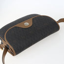 Christian Dior Honeycomb Canvas Schoudertas PVC Zwart Goud Auth BA10729-6