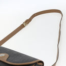 Christian Dior Honeycomb Canvas Schoudertas PVC Zwart Goud Auth BA10729-8