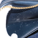 Christian Dior Honeycomb Canvas Chain Shoulder Bag PVC Navy Gold Auth BA10730-11