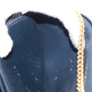 Christian Dior Honeycomb Canvas Chain Shoulder Bag PVC Navy Gold Auth BA10730-20