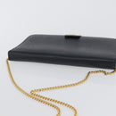Christian Dior Honeycomb Canvas Chain Shoulder Bag PVC Navy Gold Auth BA10730-6