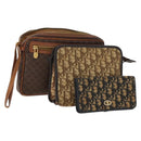 Christian Dior Celine Macadam Canvas Trotter Canvas Bag 3 Set Brown Auth BA10732-1