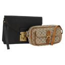 LOUIS VUITTON Monogram Mini Epi Shoulder Bag 2 Set Blue Black LV Auth BA10733-1