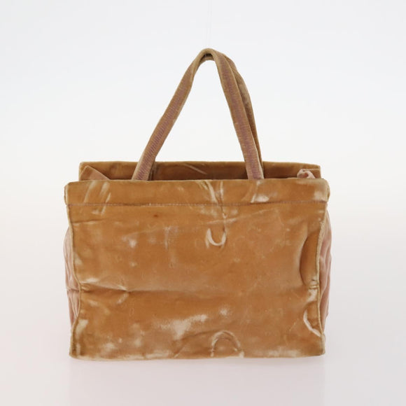 PRADA Shoulder Bag Nylon Velour 3 Set Brown Beige Green Auth BA10734