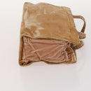 PRADA Shoulder Bag Nylon Velour 3 Set Brown Beige Green Auth BA10734-11