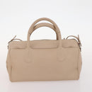 Salvatore Ferragamo Shoulder Bag Leather 2 Set Pink Beige Auth BA10738-11