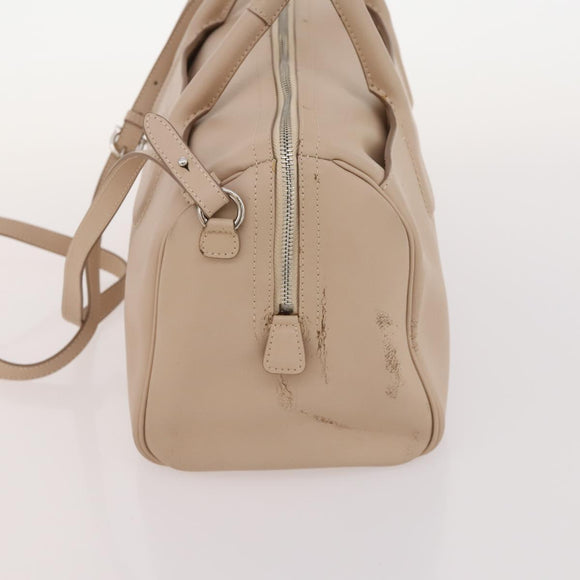 Salvatore Ferragamo Shoulder Bag Leather 2 Set Pink Beige Auth BA10738