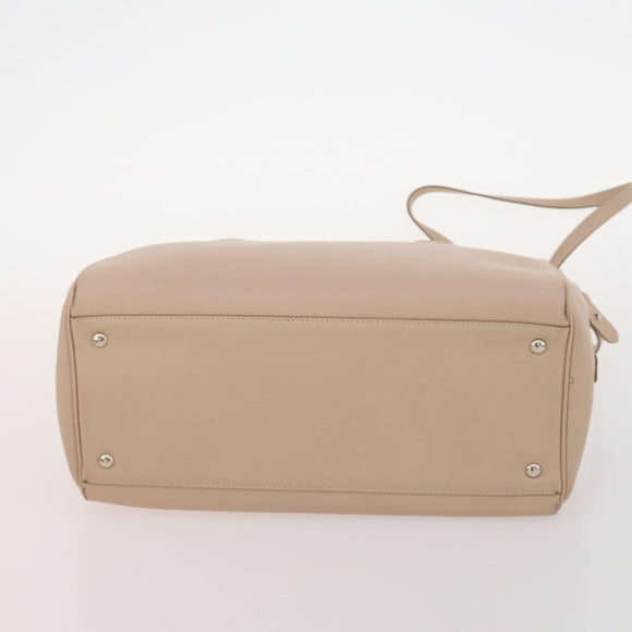 Salvatore Ferragamo Shoulder Bag Leather 2 Set Pink Beige Auth BA10738