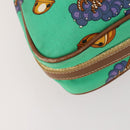 LOEWE Shoulder Bag Canvas Green Gold Auth BA10740-16