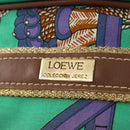 LOEWE Shoulder Bag Canvas Green Gold Auth BA10740-11