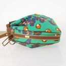 LOEWE Shoulder Bag Canvas Green Gold Auth BA10740-4