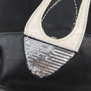 Salvatore Ferragamo Vala Tote Bag Nylon Black Silver Auth BA10741-14