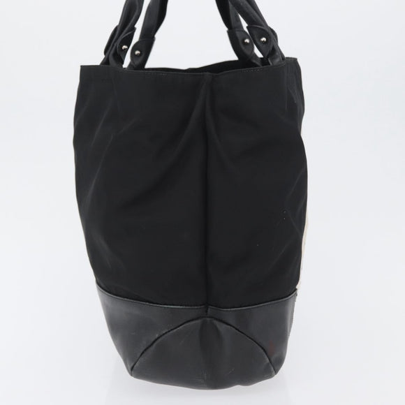 Salvatore Ferragamo Vala Tote Bag Nylon Black Silver Auth BA10741