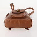 GUCCI Bamboo Backpack Leather Brown Gold 003 1705 0030 Auth BA10744-11
