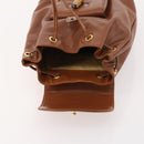 GUCCI Bamboo Backpack Leather Brown Gold 003 1705 0030 Auth BA10744-18