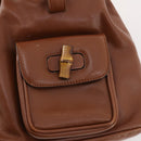 GUCCI Bamboo Backpack Leather Brown Gold 003 1705 0030 Auth BA10744-25