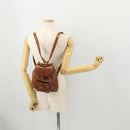 GUCCI Bamboo Backpack Leather Brown Gold 003 1705 0030 Auth BA10744-28