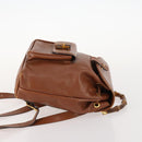 GUCCI Bamboo Backpack Leather Brown Gold 003 1705 0030 Auth BA10744-4