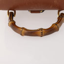 GUCCI Bamboo Backpack Leather Brown Gold 003 1705 0030 Auth BA10744-7