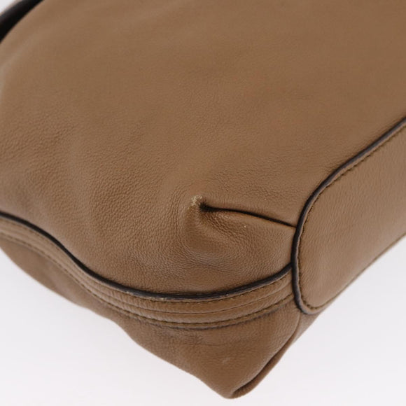 Chloe Elise Hand Bag Leather 2way Brown Gold Auth BA10748