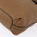 Chloe Elise Hand Bag Leather 2way Brown Gold Auth BA10748-16