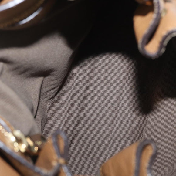 Chloe Elise Hand Bag Leather 2way Brown Gold Auth BA10748